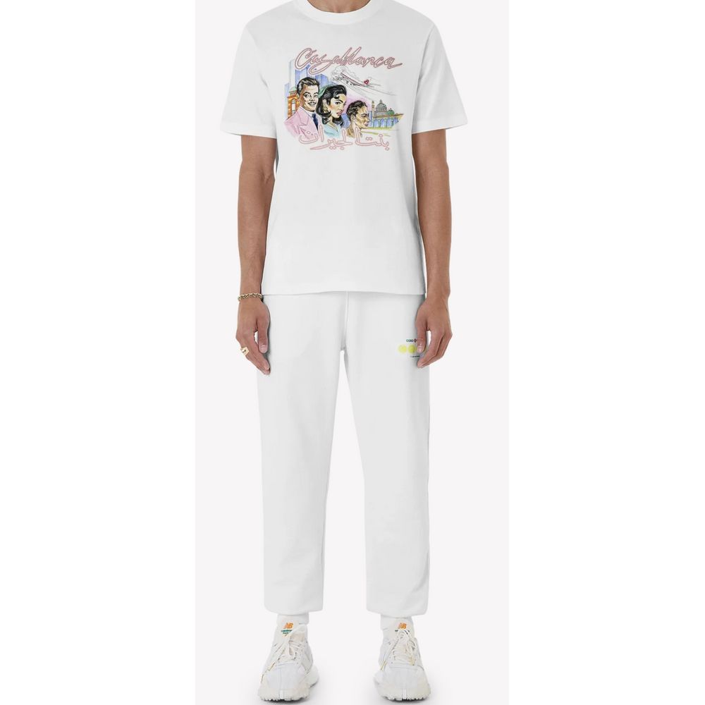 T-shirt en coton blanc Casablanca