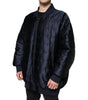 Dolce & Gabbana Dark Blue Quilted Full Zip Bomber Jacket