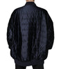 Dolce & Gabbana Dark Blue Quilted Full Zip Bomber Jacket