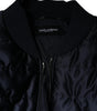 Dolce & Gabbana Dark Blue Quilted Full Zip Bomber Jacket