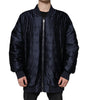 Dolce & Gabbana Dark Blue Quilted Full Zip Bomber Jacket
