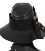 Dolce & Gabbana Elegant Black Leather Cloche Cap