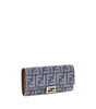 Portefeuille en denim imprimé Fendi FF