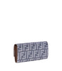 Portefeuille en denim imprimé Fendi FF
