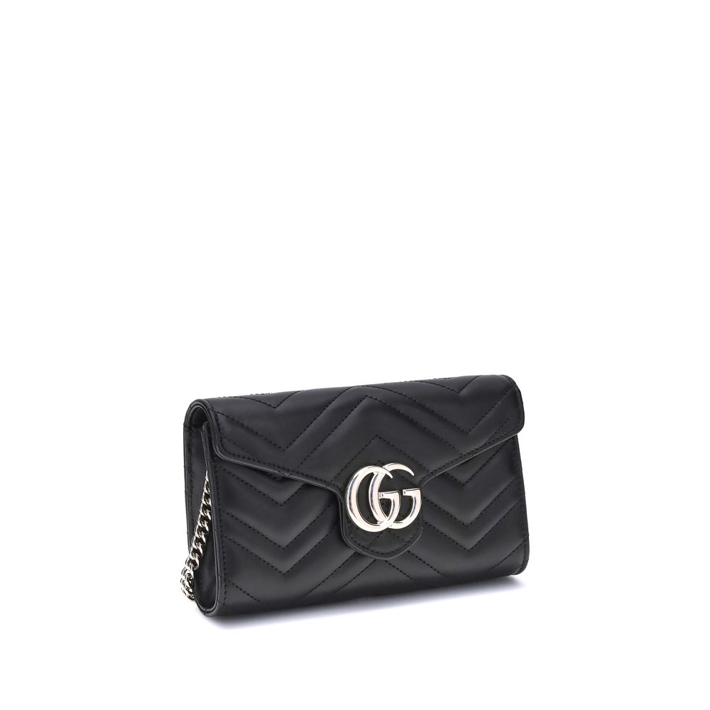 Portefeuille Gucci GG Marmont avec chaîne