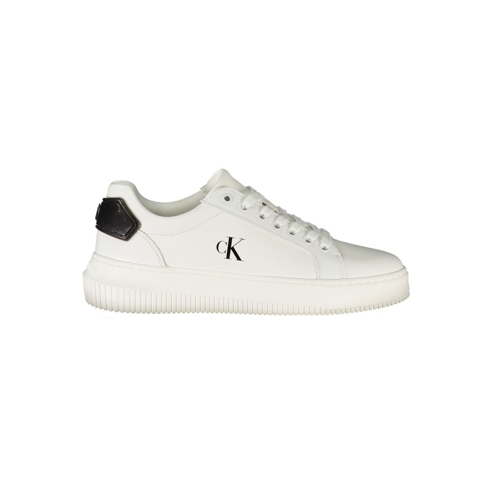 Baskets Calvin Klein en cuir blanc pour femme