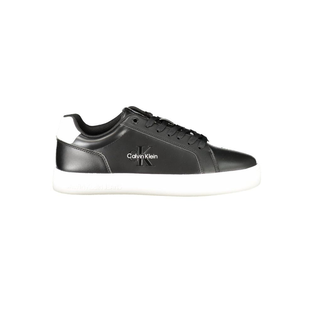 Baskets Calvin Klein en cuir noir pour homme