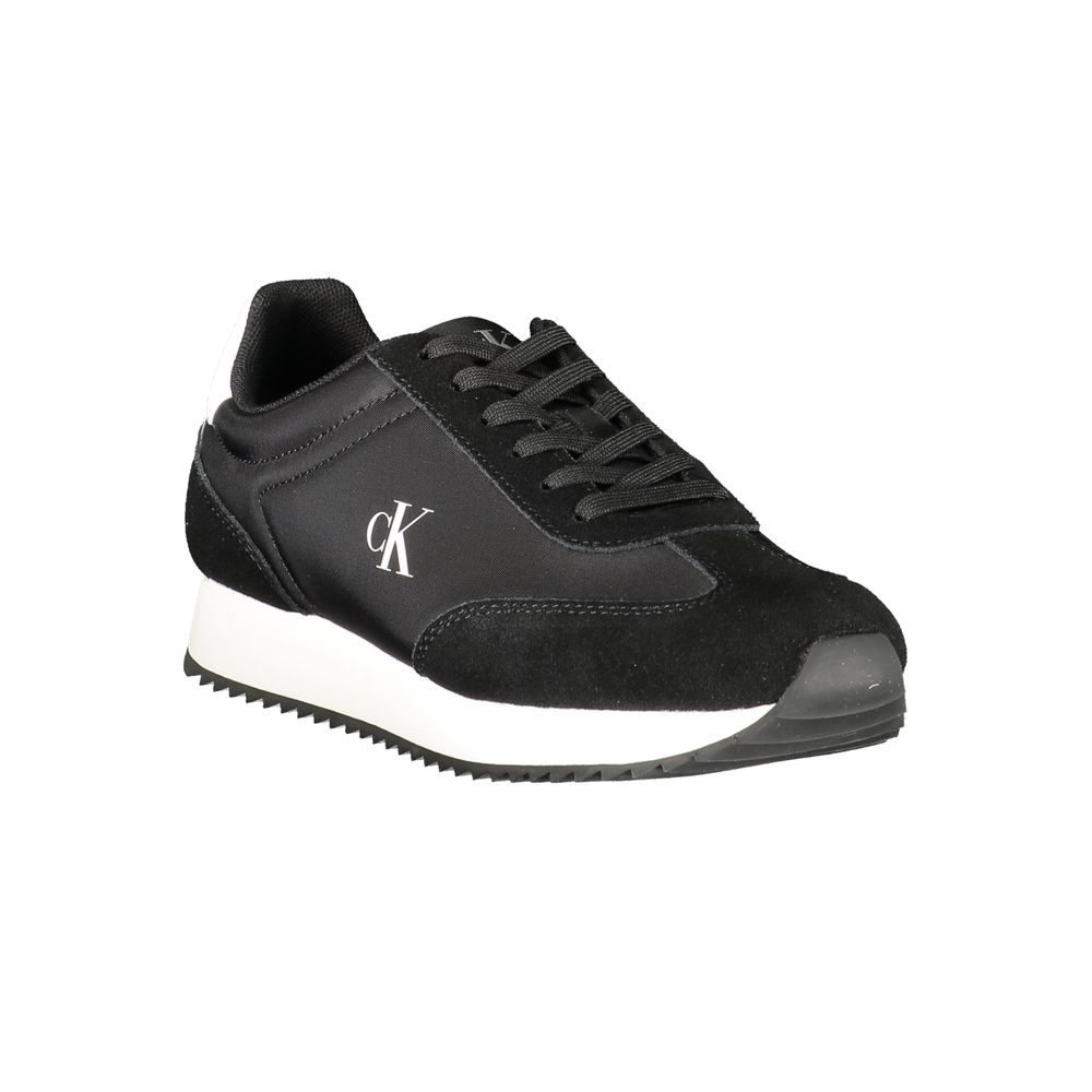 Baskets Calvin Klein en cuir noir pour femme