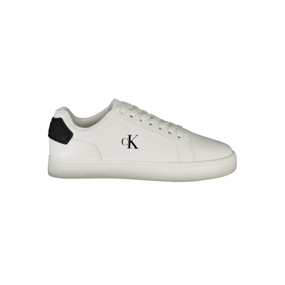 Baskets Calvin Klein en cuir blanc pour homme
