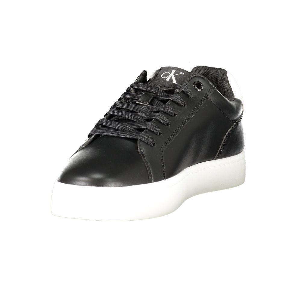 Baskets Calvin Klein en cuir noir pour homme
