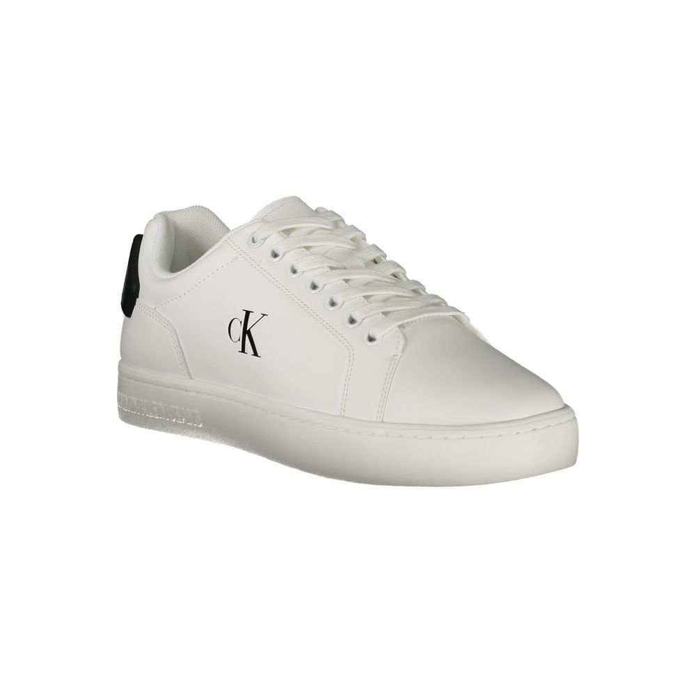 Baskets Calvin Klein en cuir blanc pour homme