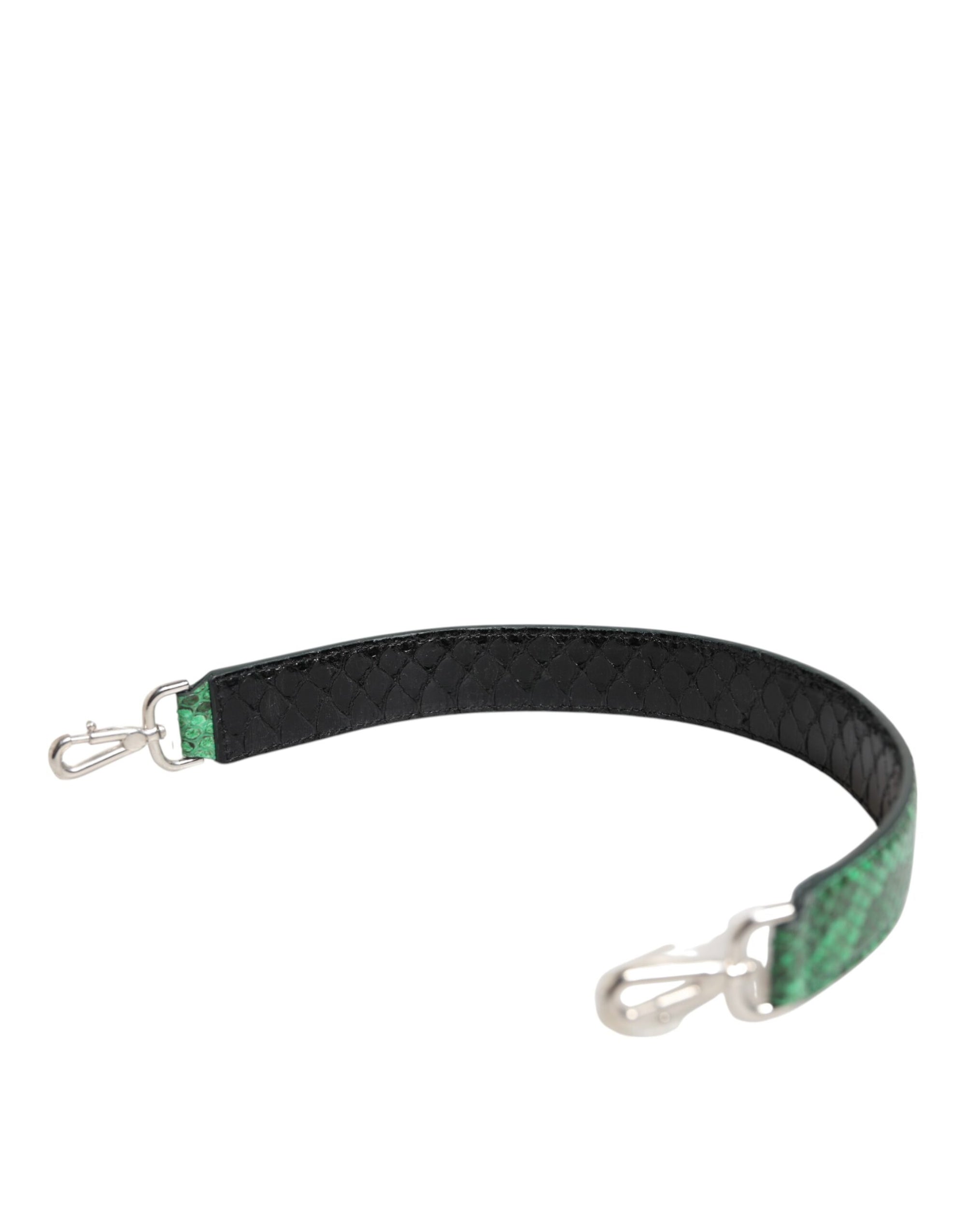 Sac bandoulière en cuir exotique noir et vert Dolce &amp; Gabbana