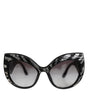 Dolce & Gabbana Black Silver Sequin Oversized Butterfly DG4326 Sunglasses