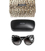 Dolce & Gabbana Black Silver Sequin Oversized Butterfly DG4326 Sunglasses