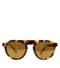 Dolce &amp; Gabbana Brown Acetate Round Leopard Print Eyewear Sunglasses