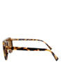Dolce &amp; Gabbana Brown Acetate Round Leopard Print Eyewear Sunglasses