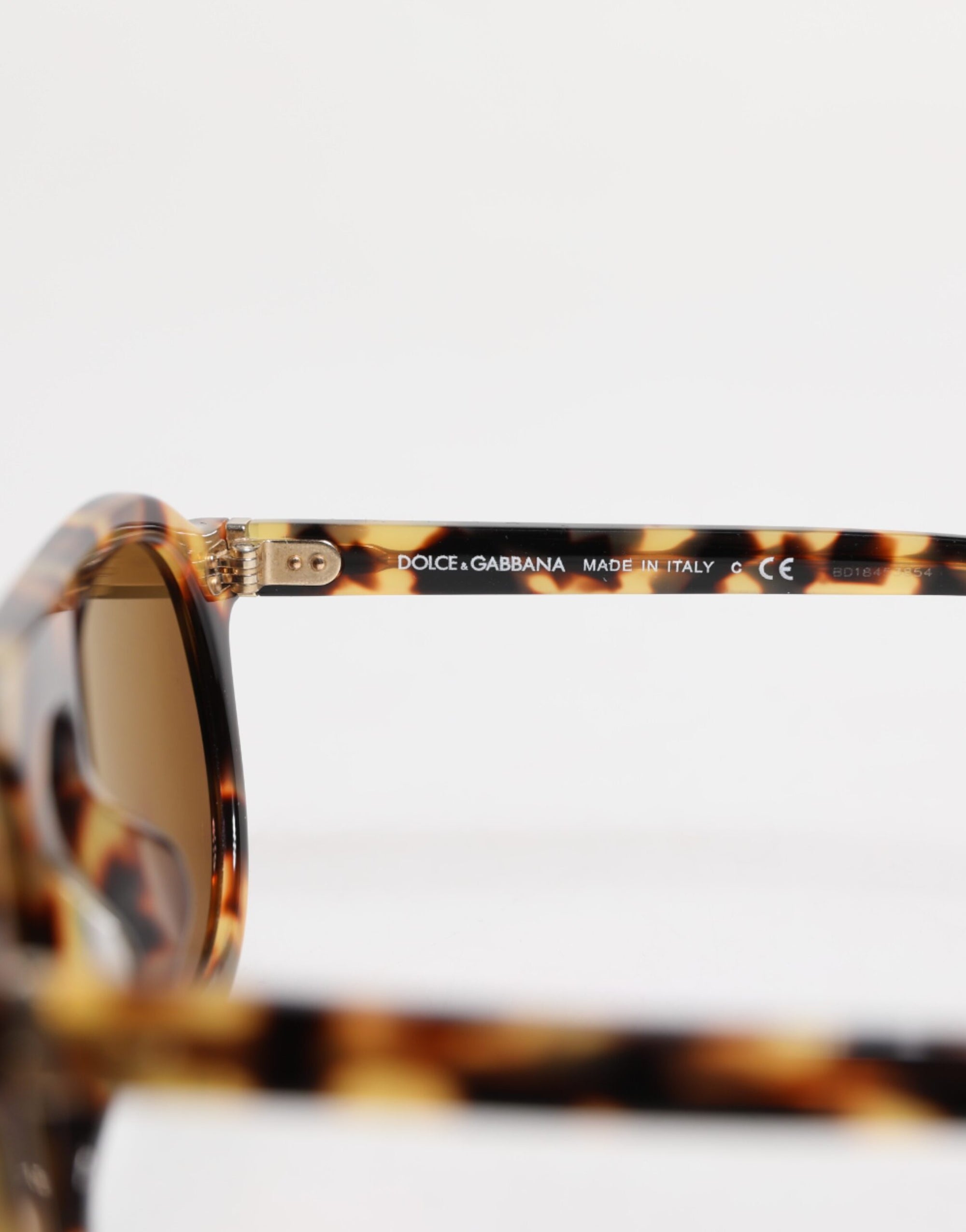 Dolce &amp; Gabbana Brown Acetate Round Leopard Print Eyewear Sunglasses