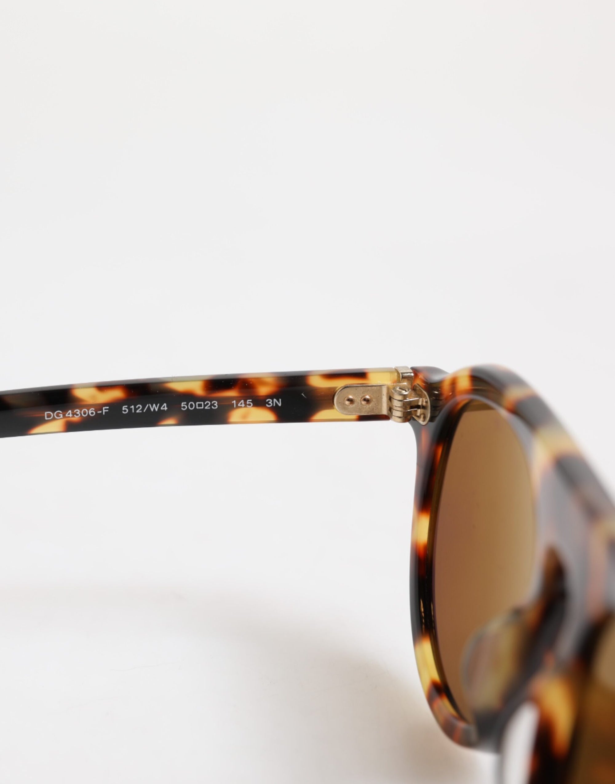 Dolce &amp; Gabbana Brown Acetate Round Leopard Print Eyewear Sunglasses