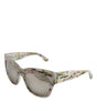Dolce &amp; Gabbana White DG4231F Floral Acetate Rectangle Shades Sunglasses