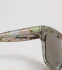 Dolce &amp; Gabbana White DG4231F Floral Acetate Rectangle Shades Sunglasses