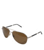 Dolce &amp; Gabbana DG2073 Silver Steel Classic Pilot Brown Lens Sunglasses