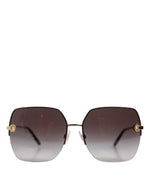 Dolce &amp; Gabbana DG2267 Black Gold Metal Full Rim Square Sunglasses