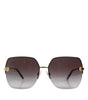 Dolce &amp; Gabbana DG2267 Black Gold Metal Full Rim Square Sunglasses