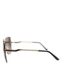 Dolce &amp; Gabbana DG2267 Black Gold Metal Full Rim Square Sunglasses