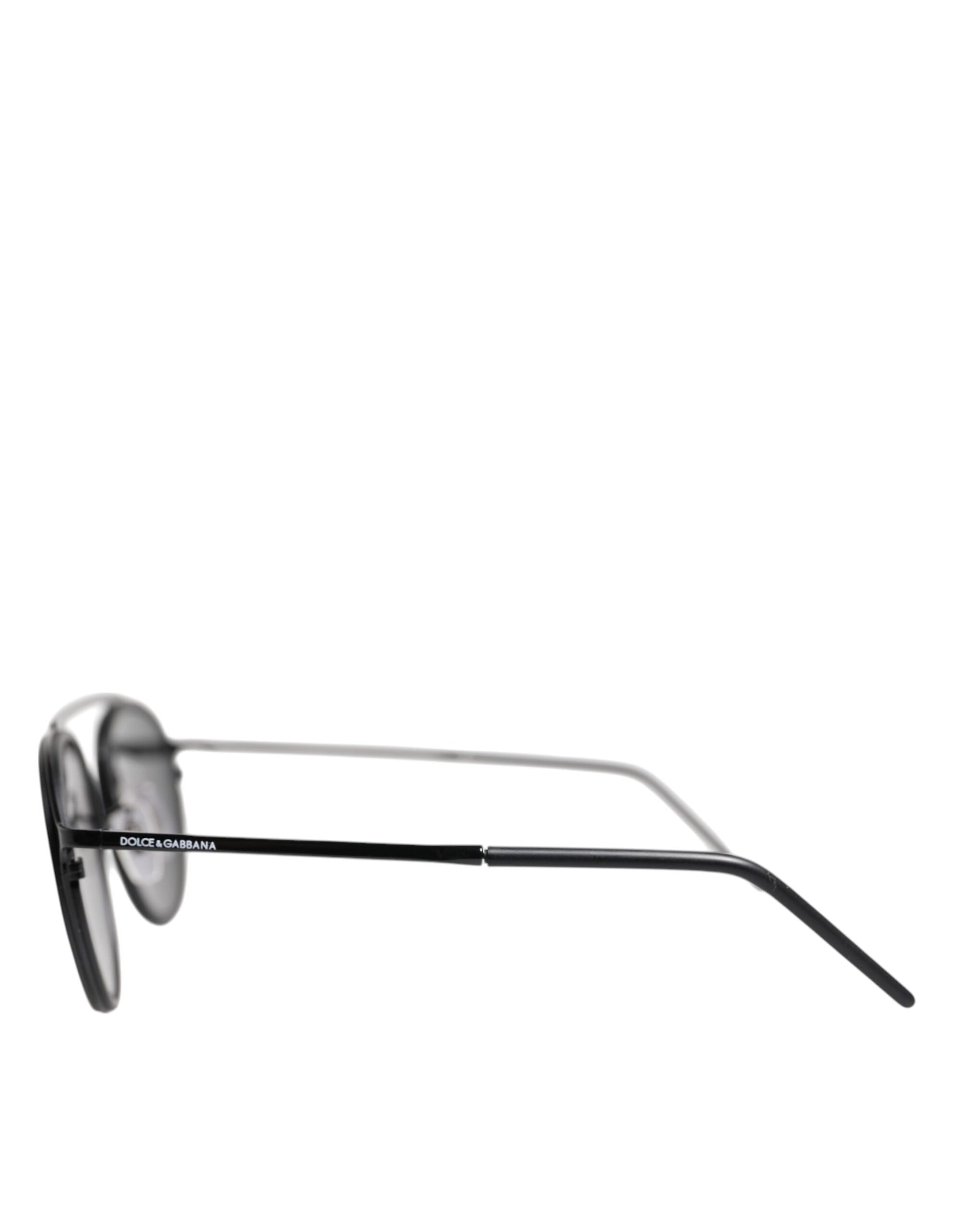 Dolce &amp; Gabbana Matte Black DG2276 Metal Rim Round Shades Sunglasses