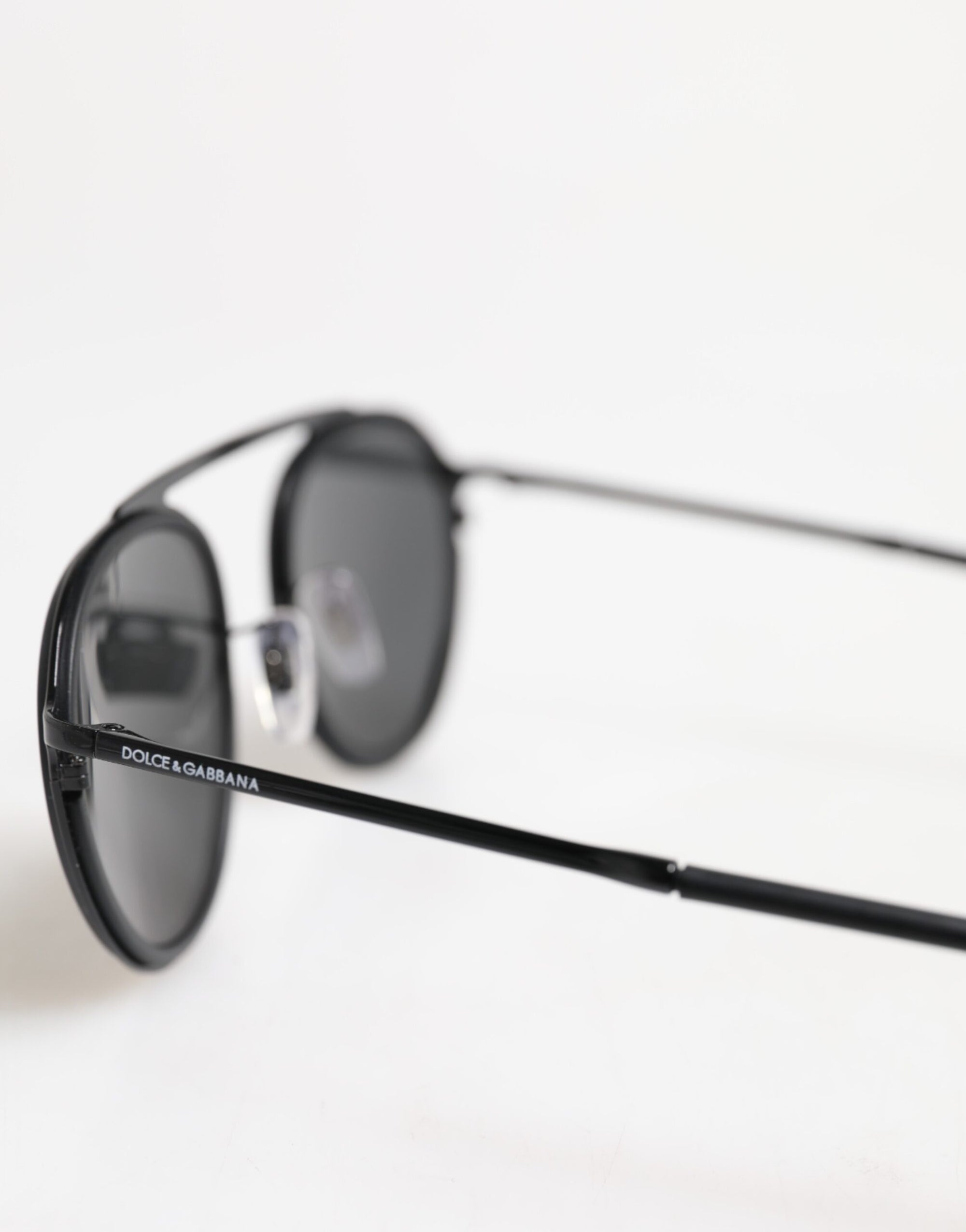 Dolce &amp; Gabbana Matte Black DG2276 Metal Rim Round Shades Sunglasses