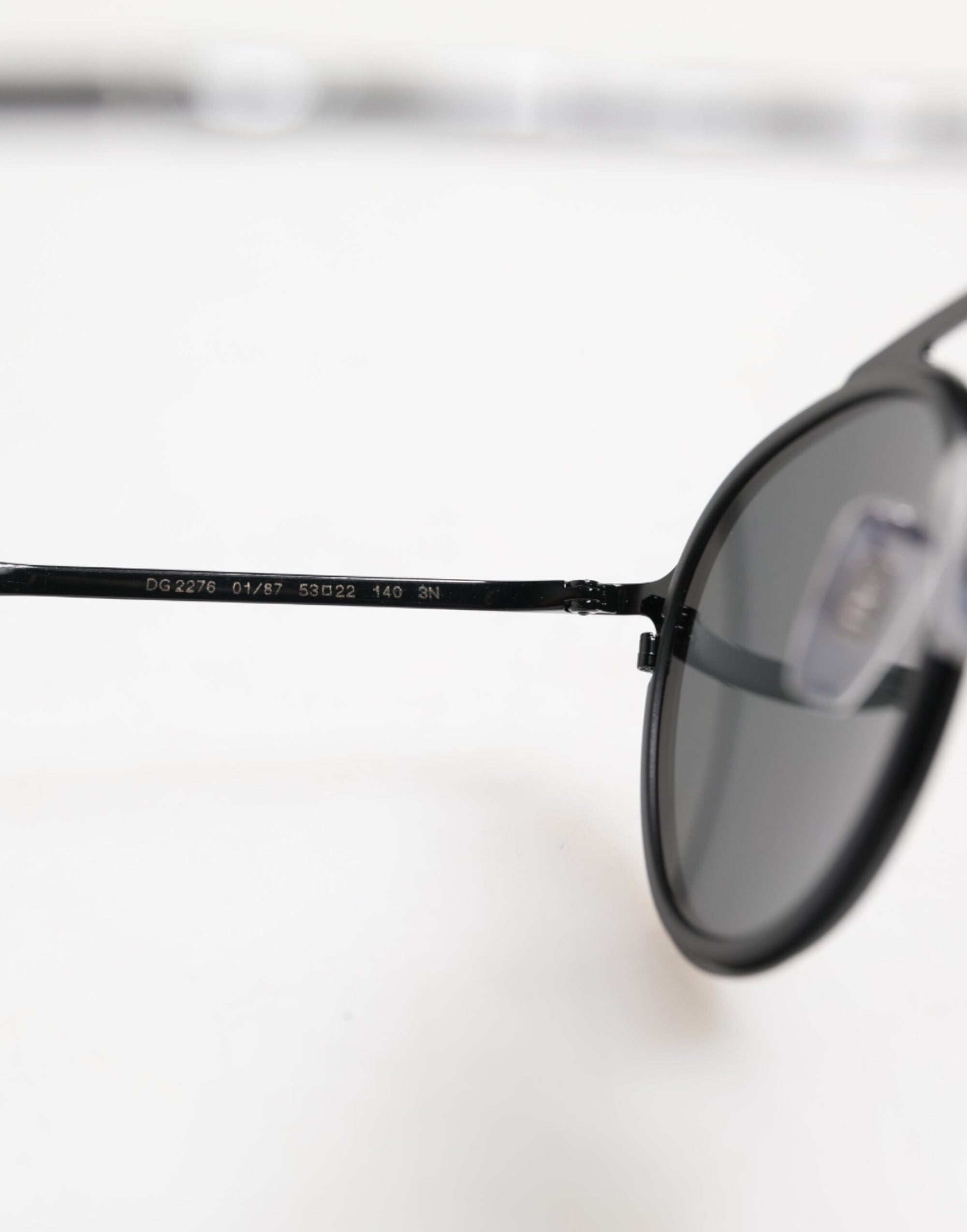Dolce &amp; Gabbana Matte Black DG2276 Metal Rim Round Shades Sunglasses