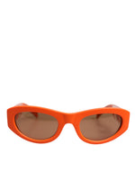 Dolce &amp; Gabbana Orange Reborn To Live Oval Frame Logo Eyewear Sunglasses