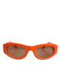 Dolce &amp; Gabbana Orange Reborn To Live Oval Frame Logo Eyewear Sunglasses