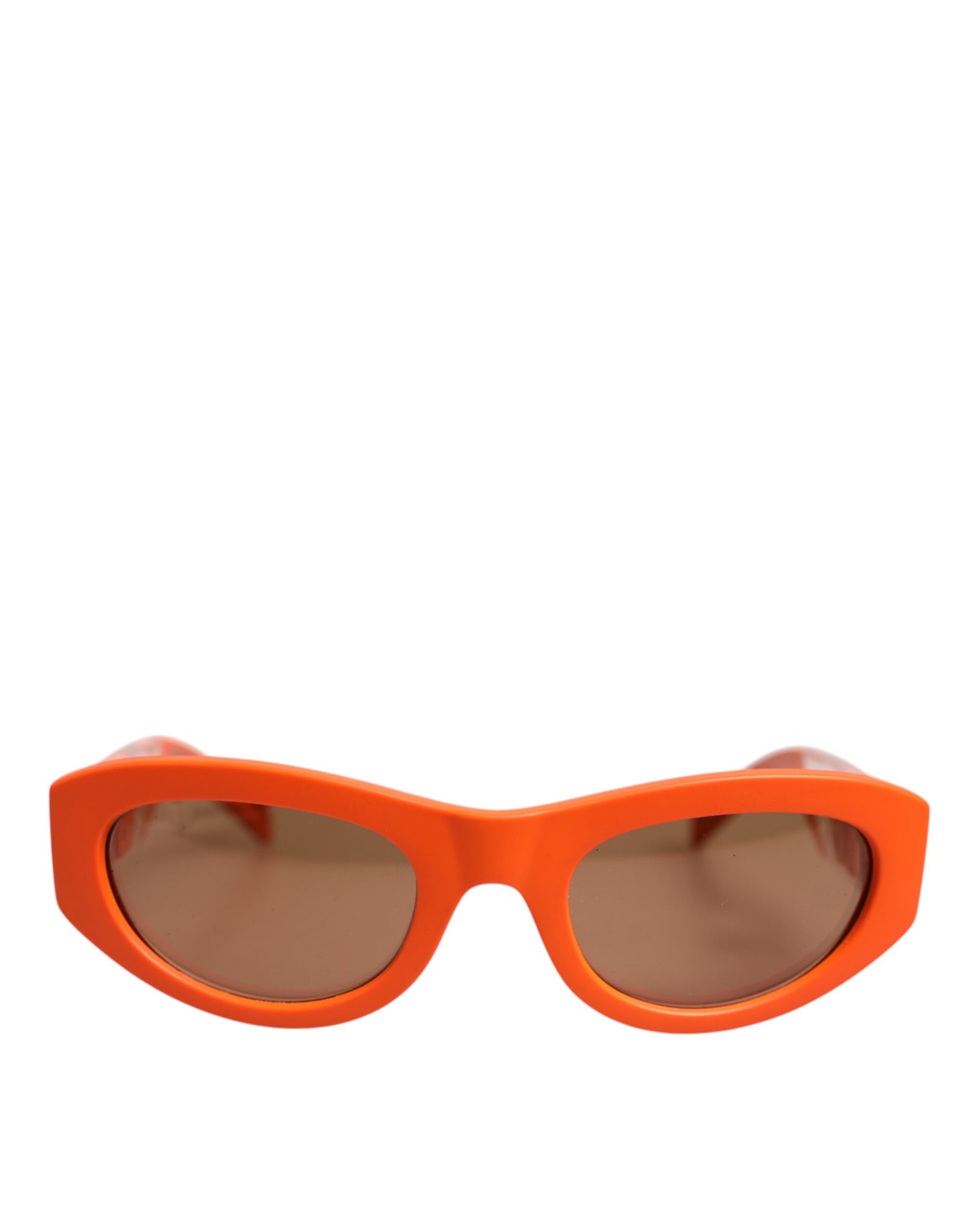 Dolce &amp; Gabbana Orange Reborn To Live Oval Frame Logo Eyewear Sunglasses