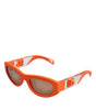 Dolce &amp; Gabbana Orange Reborn To Live Oval Frame Logo Eyewear Sunglasses