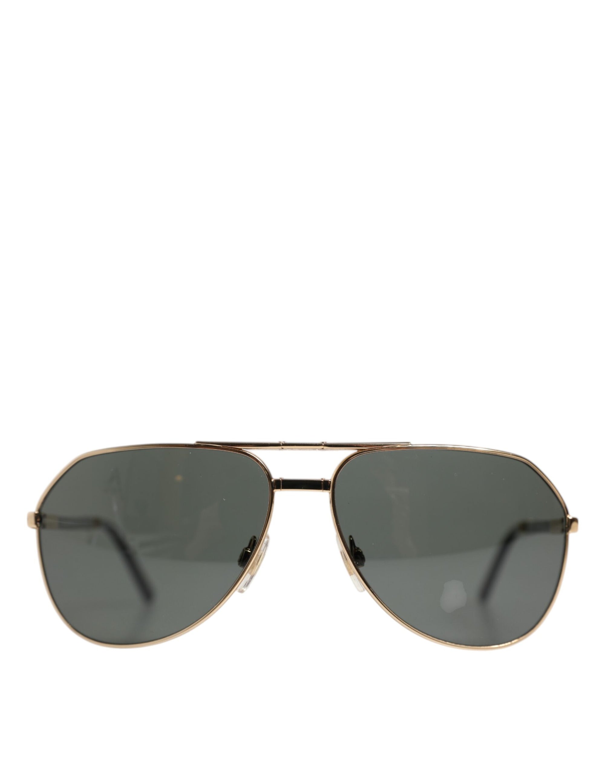 Dolce &amp; Gabbana Gold DG2106K Pilot Frame Tinted Lens Polarized Sunglasses