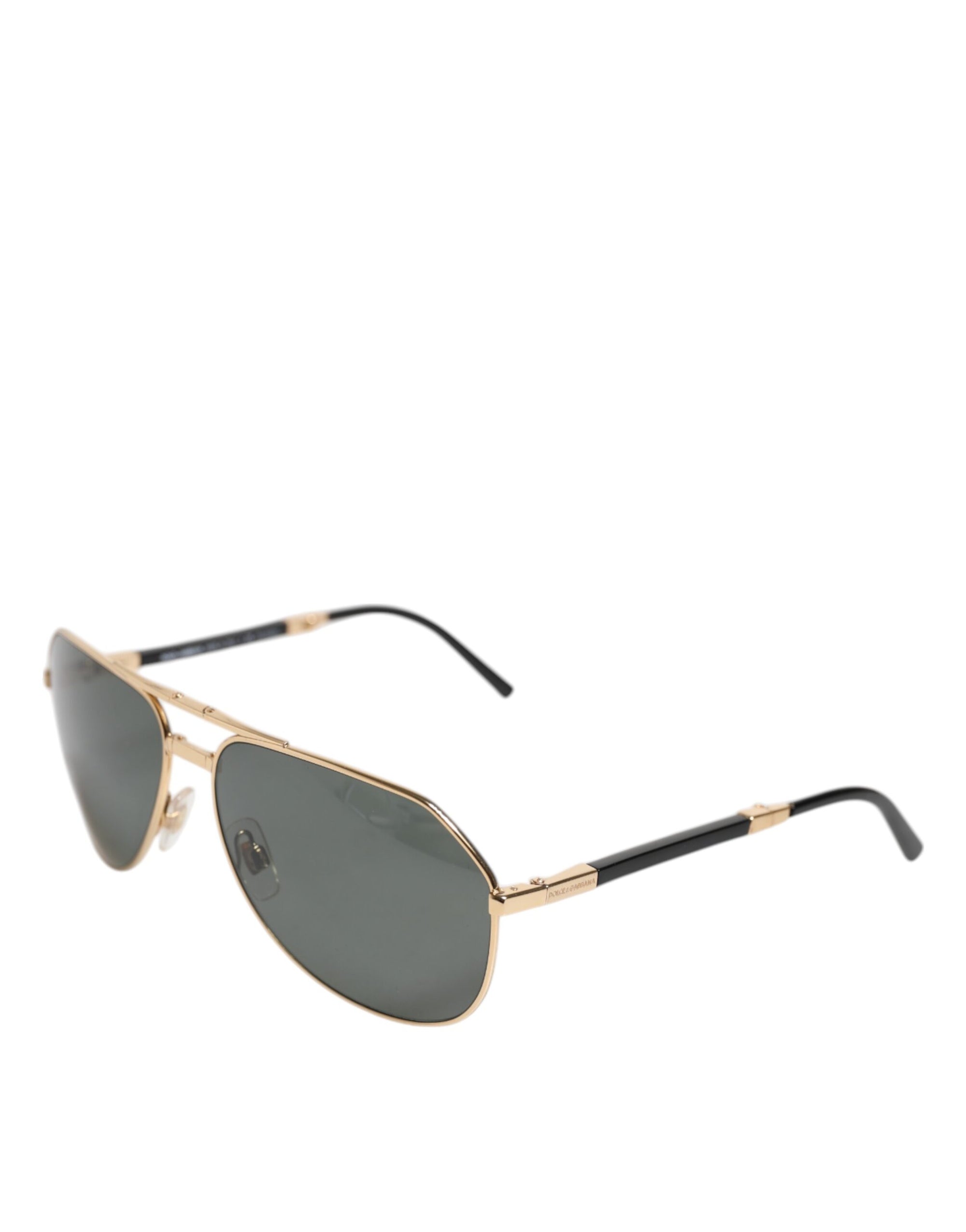 Dolce &amp; Gabbana Gold DG2106K Pilot Frame Tinted Lens Polarized Sunglasses