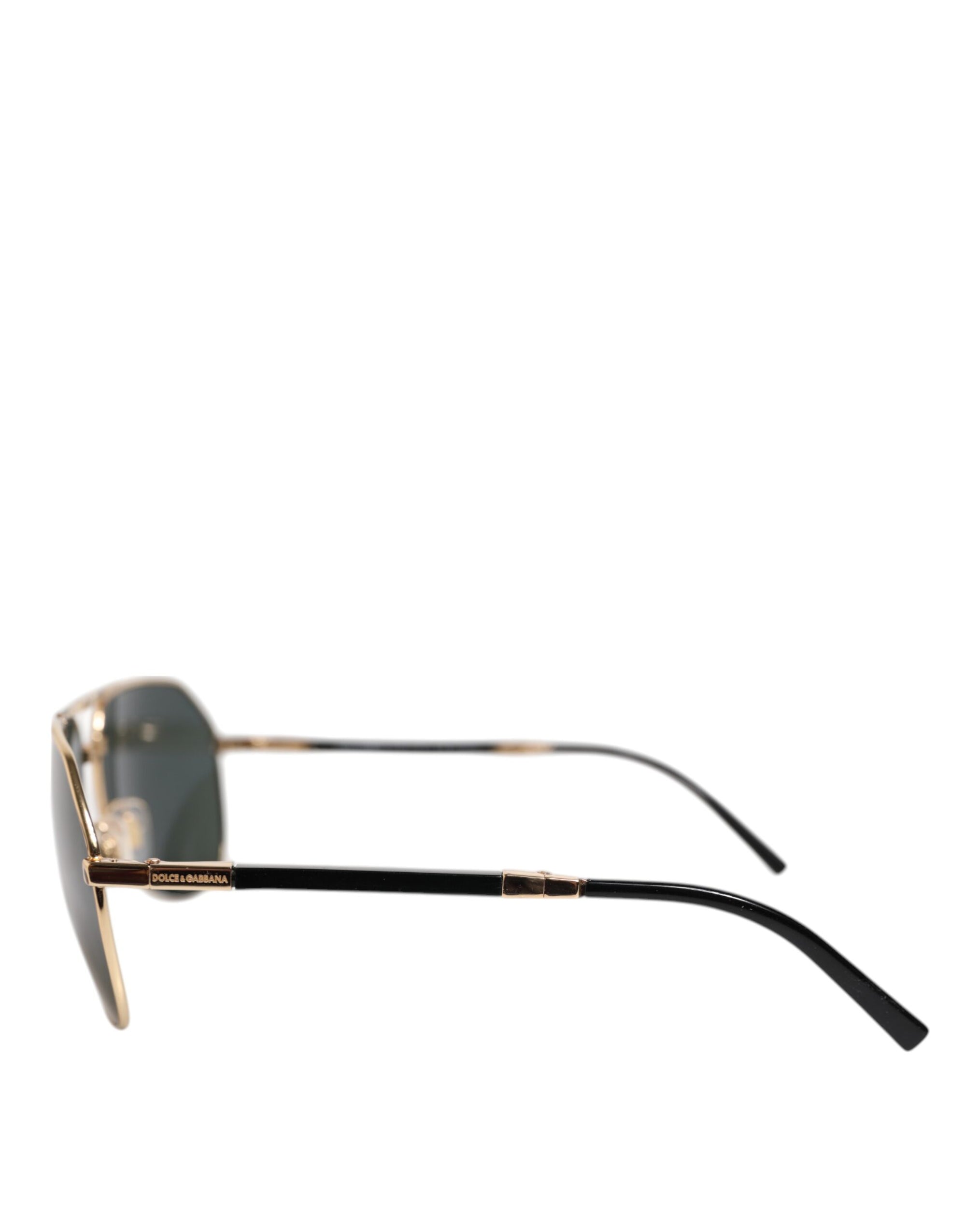 Dolce &amp; Gabbana Gold DG2106K Pilot Frame Tinted Lens Polarized Sunglasses