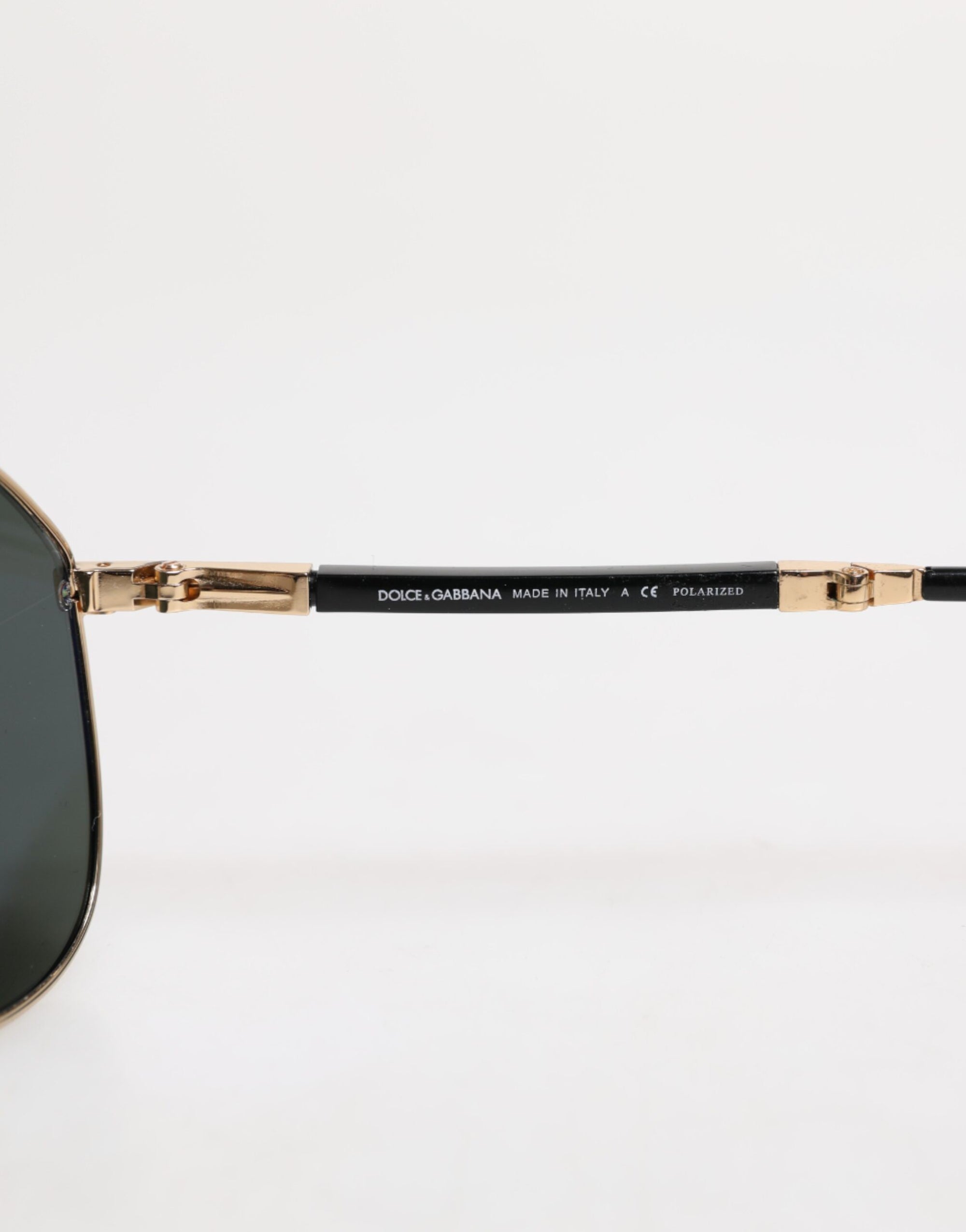 Dolce &amp; Gabbana Gold DG2106K Pilot Frame Tinted Lens Polarized Sunglasses