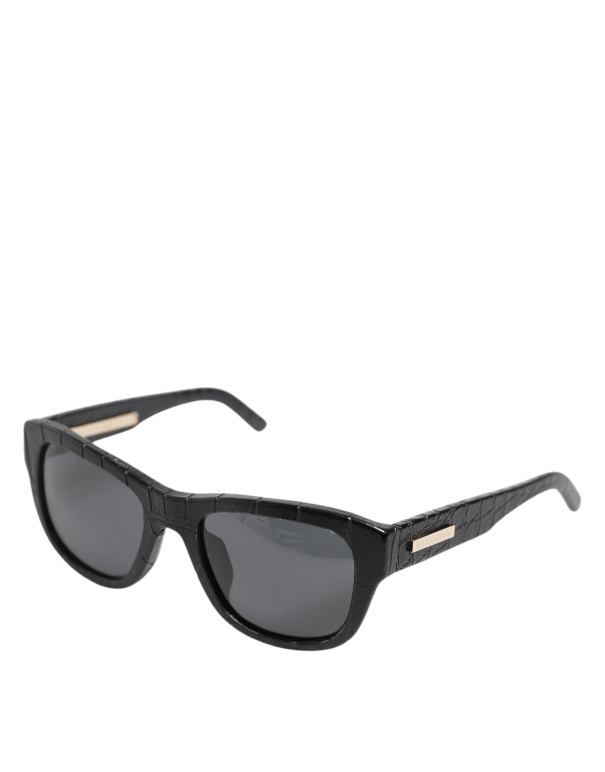 Dolce &amp; Gabbana Black Leather Frame DG4177 Tinted Lens Sunglasses