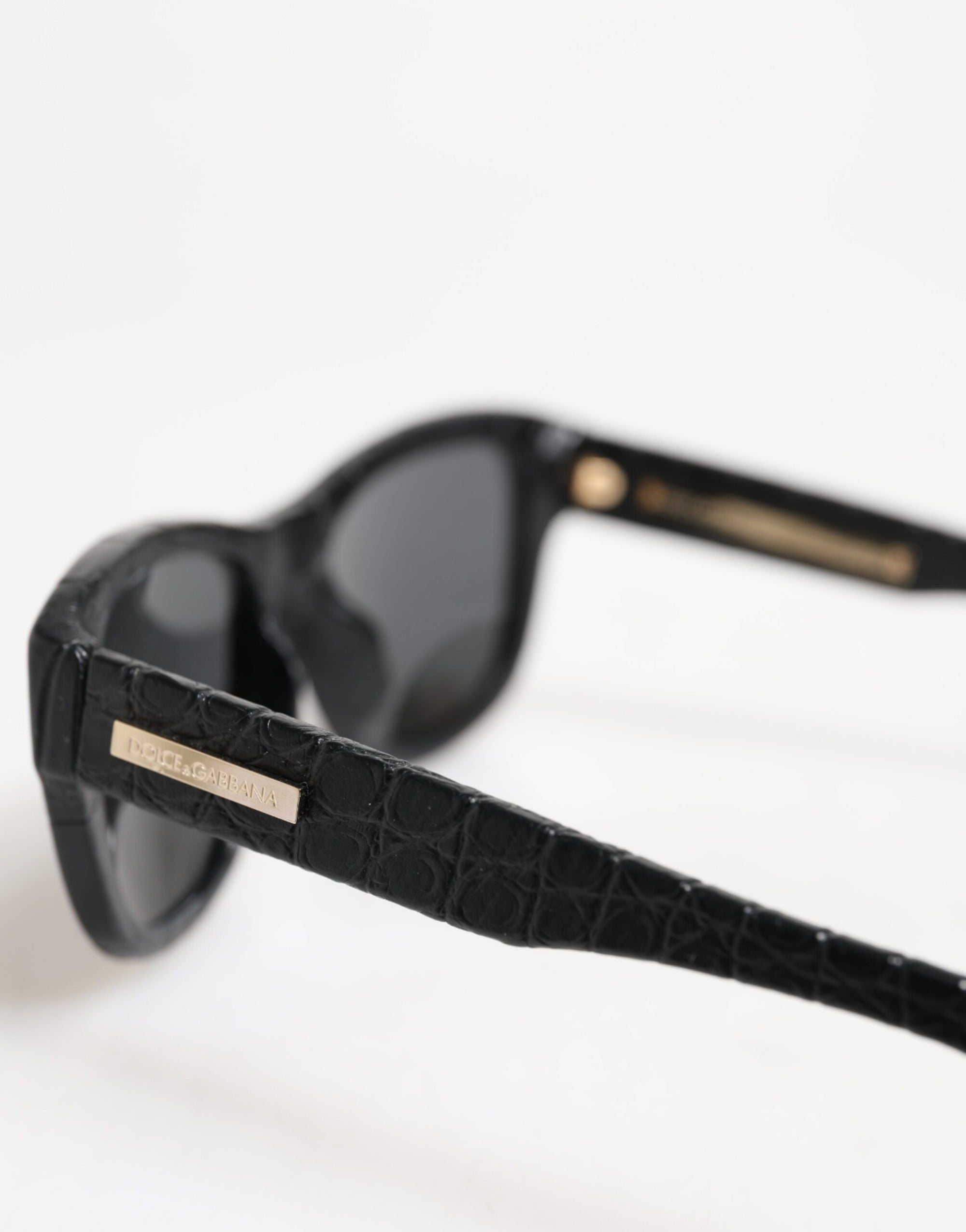 Dolce &amp; Gabbana Black Leather Frame DG4177 Tinted Lens Sunglasses
