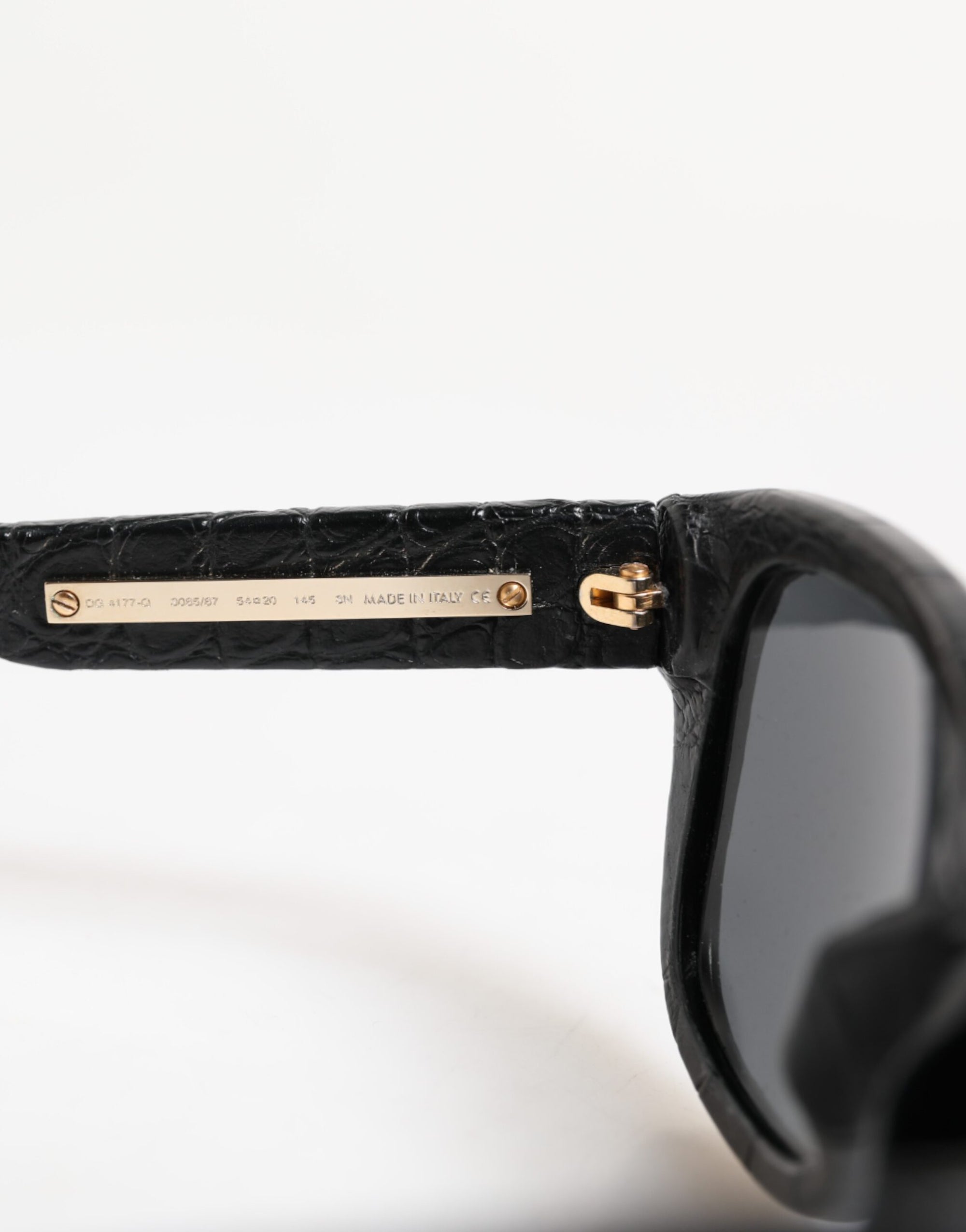 Dolce &amp; Gabbana Black Leather Frame DG4177 Tinted Lens Sunglasses