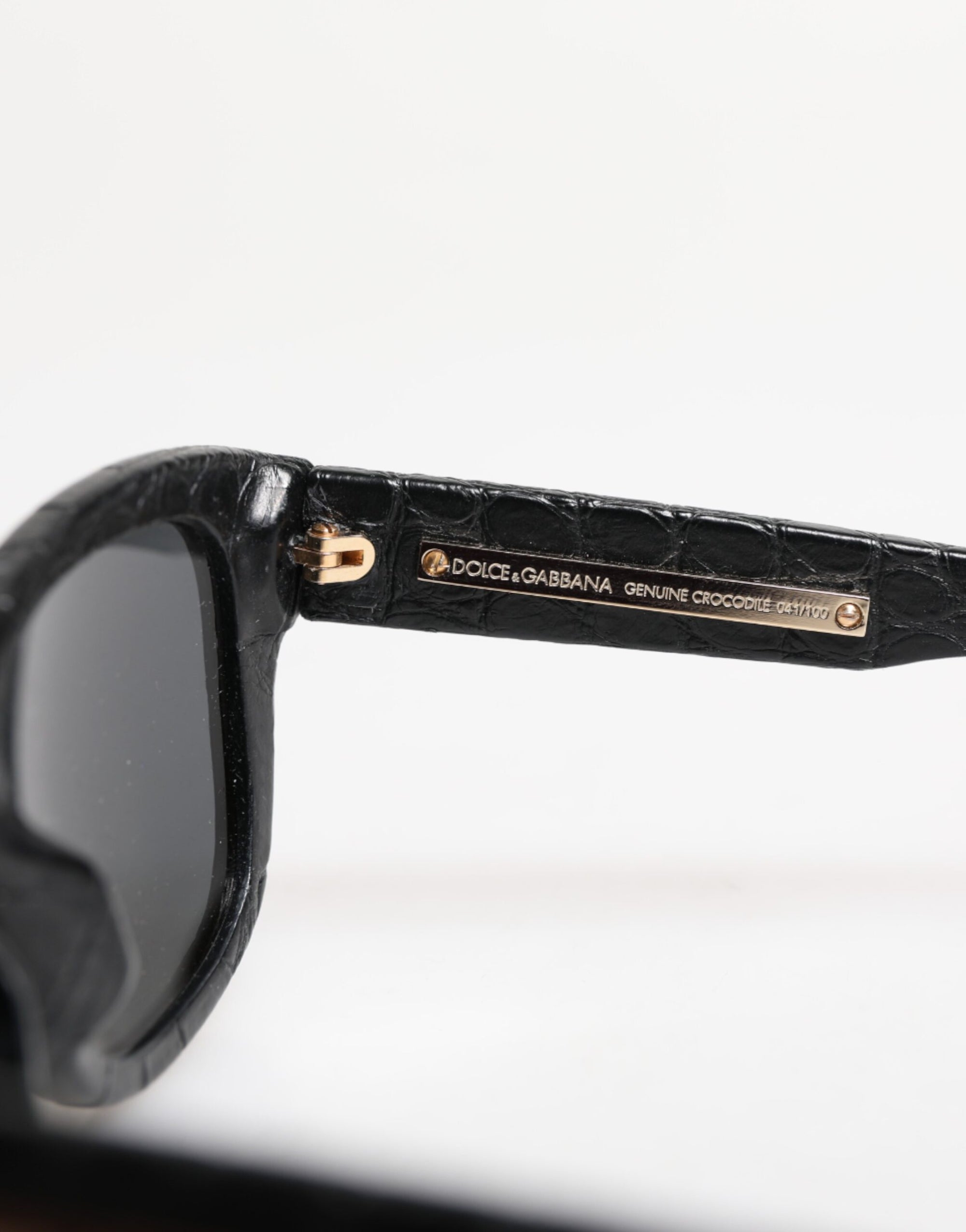 Dolce &amp; Gabbana Black Leather Frame DG4177 Tinted Lens Sunglasses