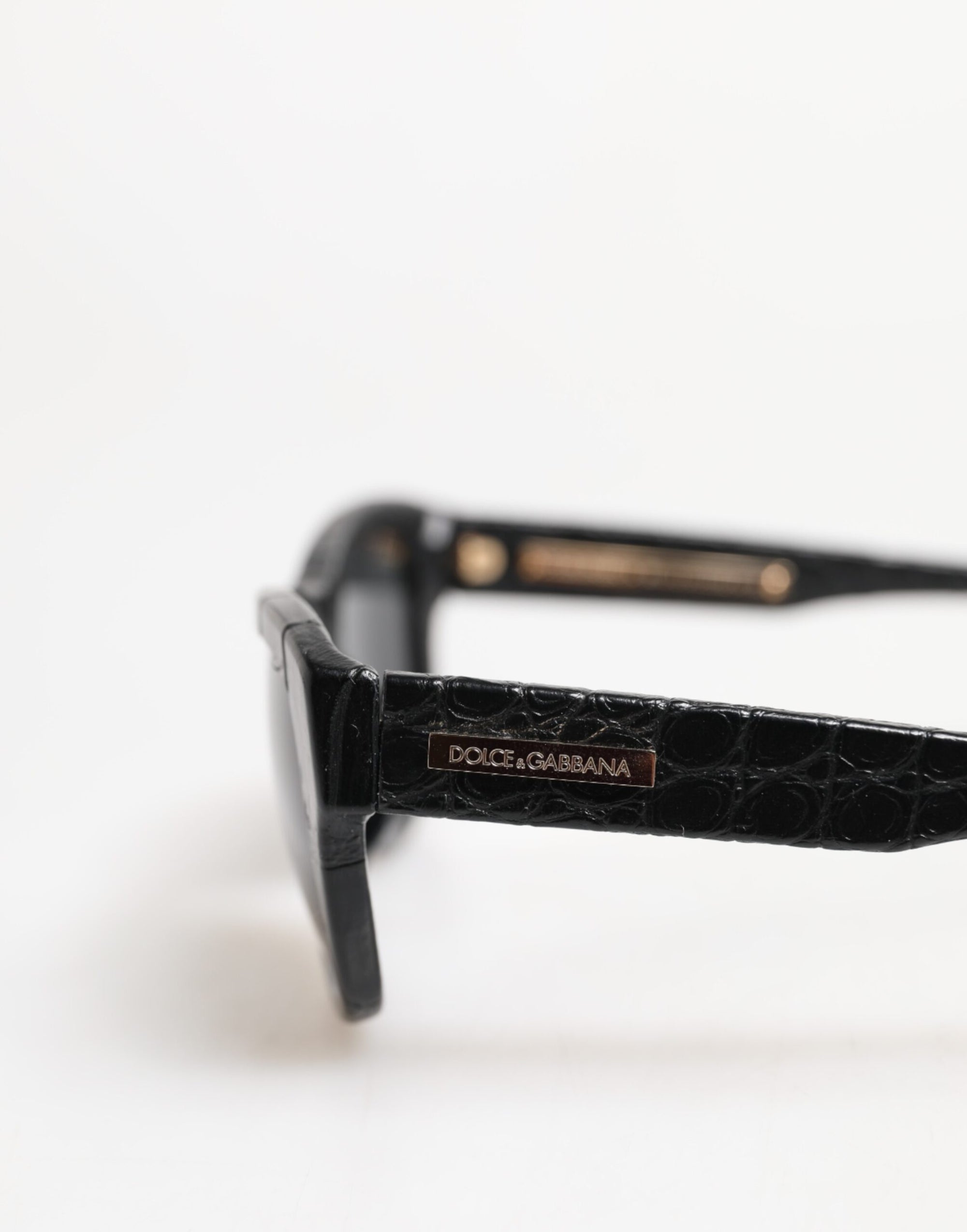 Dolce &amp; Gabbana Black Leather Frame DG4177 Tinted Lens Sunglasses