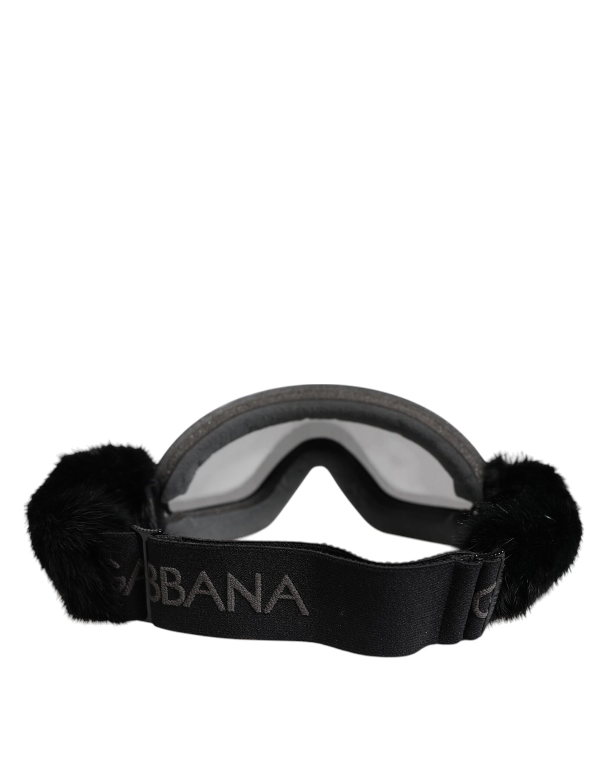 Dolce &amp; Gabbana Black Bi0759 Lace Mirrored Ski Goggles Mask Sunglasses