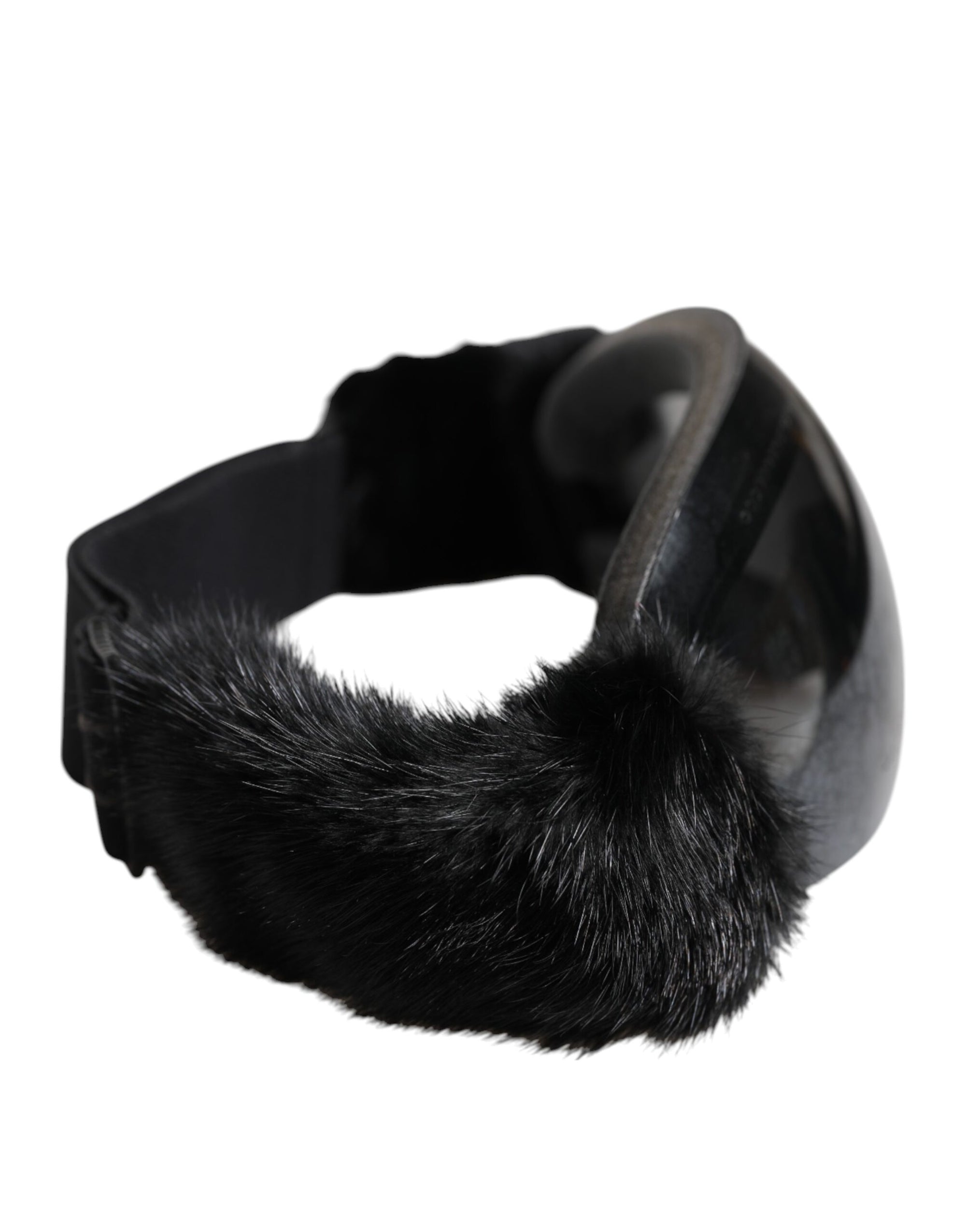 Dolce &amp; Gabbana Black Bi0759 Lace Mirrored Ski Goggles Mask Sunglasses