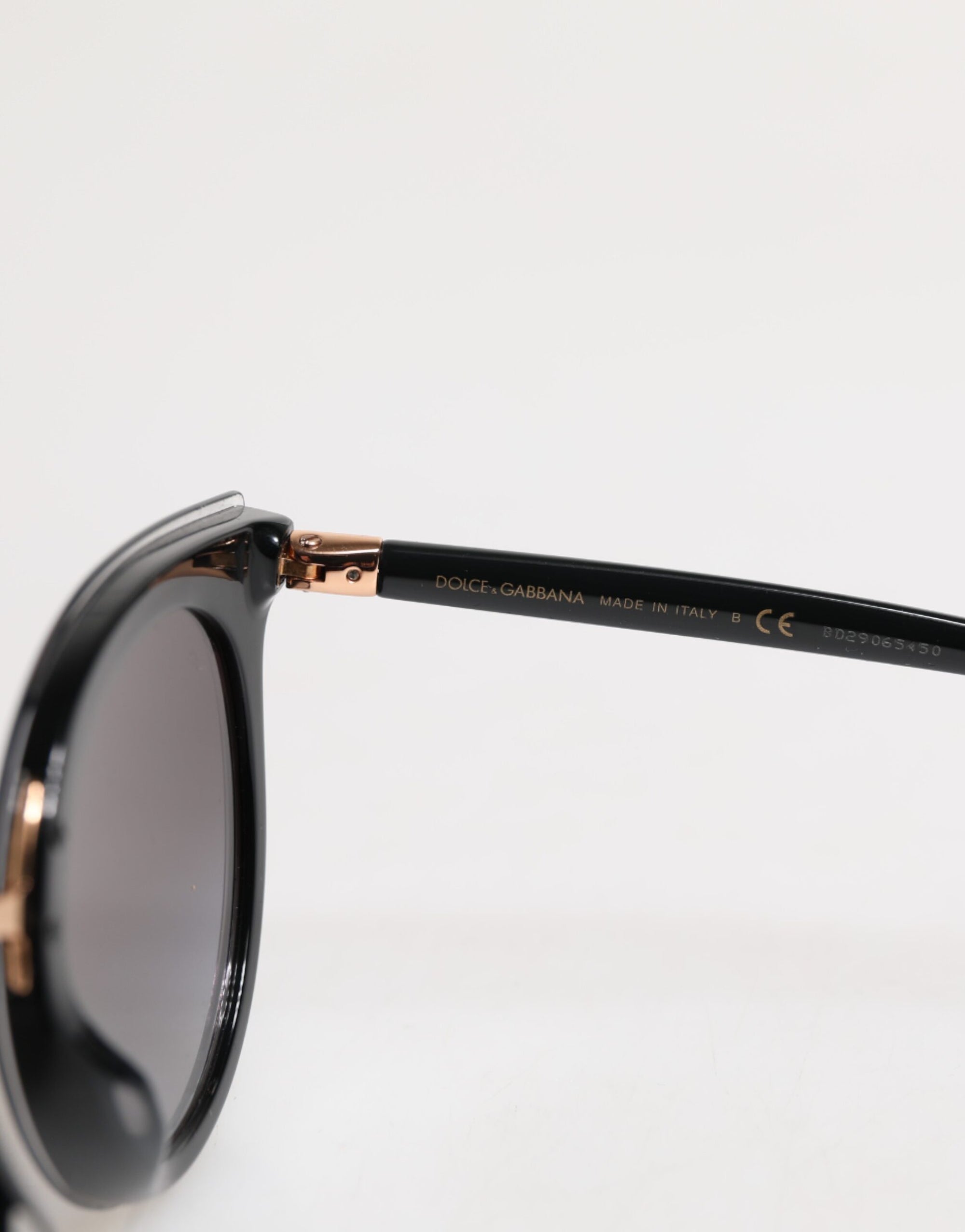 Dolce &amp; Gabbana Black Transparent Trim Round DG4371-F Eyewear Sunglasses
