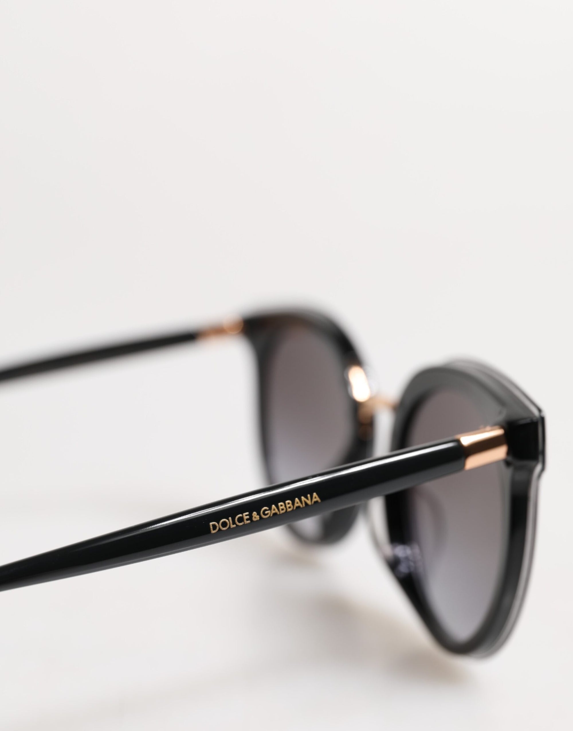 Dolce &amp; Gabbana Black Transparent Trim Round DG4371-F Eyewear Sunglasses