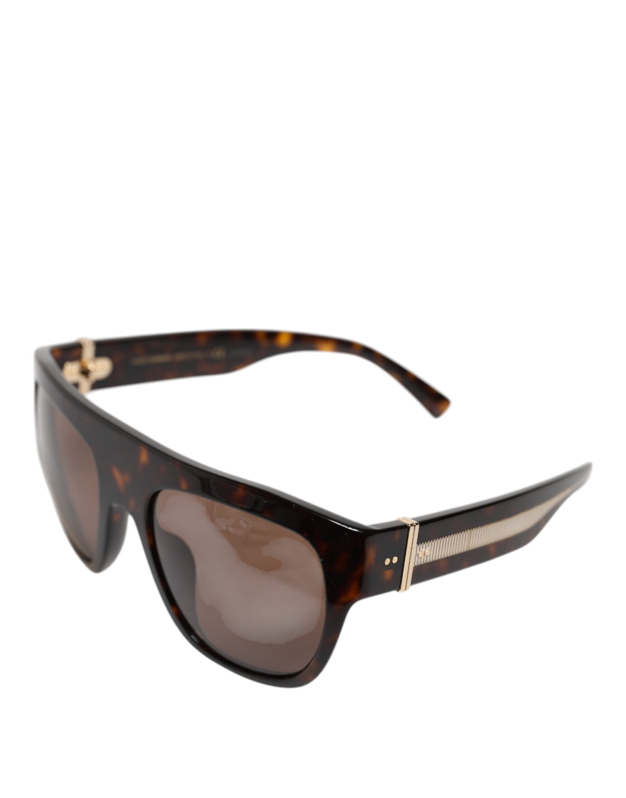 Dolce &amp; Gabbana Dark Brown Havana DG4398F Square Frame Eyewear Sunglasses