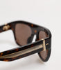 Dolce &amp; Gabbana Dark Brown Havana DG4398F Square Frame Eyewear Sunglasses